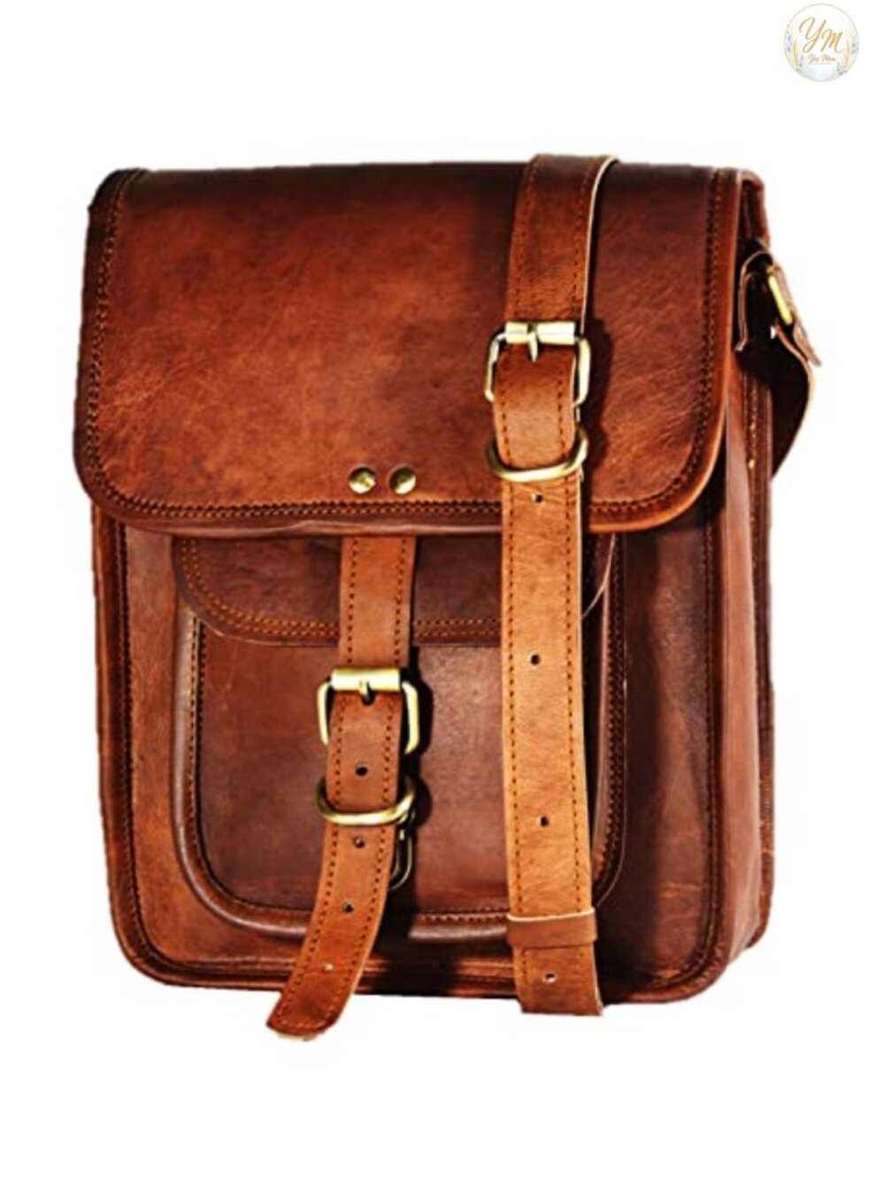 Leather Tablet Messenger Bag 11 Inch Crossbody Shoulder Handmade Goat Leather